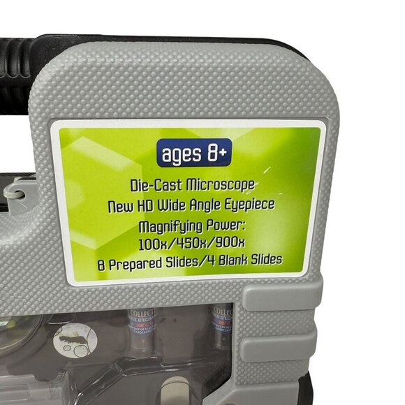 Deluxe Die-Cast Microscope Set 50-Piece Ages 8+ Magnification 100x/450x/900x - Picture 4 of 7